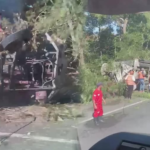 Camión de hormigón se accidenta en tramo La China Altamira